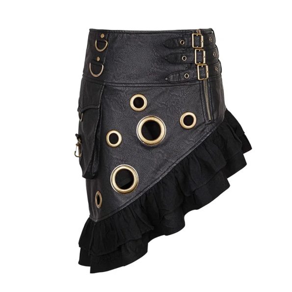 PUNK-RAVE-Steampunk-Flounce-Kilt-Texture-Coarse-grain-PU-Leather-Symmetrical-Skirt-Rock-Vintage-Knee-Length_2dd56809-0bd5-4815-a2f5-68aaa21d9f1c